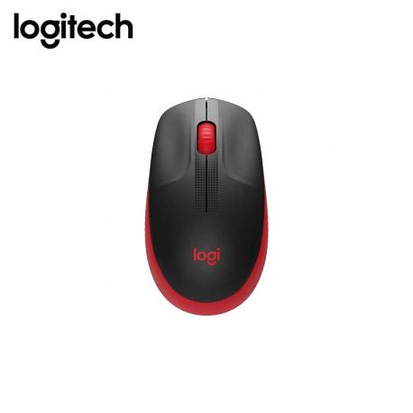 Logitech M190 USB Wireless Fullsize Mouse - Red