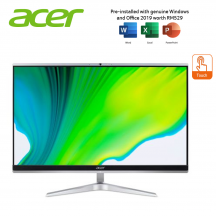 Acer Aspire C241651-1115G4W10T 23.8" FHD Touch All-In-One Desktop PC ( i3-1115G4, 4GB, 512GB, Intel, W10, HS )