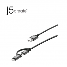 j5create JML11B 2-in-1 Charging Sync Cable