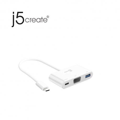 j5create JCA378 USB Type-C - VGA & USB 3.0 with Power Delivery