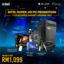 [INTEL SUPER JOI PC] Intel Core i3 10100 DIY Desktop PC Set - Suitable for Student / Basic Work