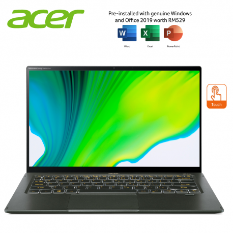 Acer Swift 5 SF514-55TA-55MW 14'' FHD Touch Laptop Mist Green ( i5-1135G7, 8GB, 512GB SSD, Iris Xe, W10, HS )
