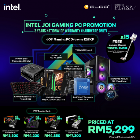 [JOI Gaming PC X-treme] Intel Core I7 12700KF DIY Gaming Desktop PC - Suitable for Work / Gaming / Web Browsing