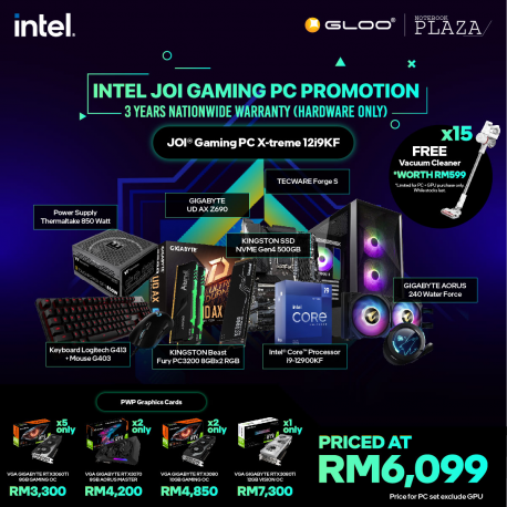 [JOI Gaming PC X-treme] Intel Core I9 12900KF DIY Gaming Desktop PC - Suitable for Work / Gaming / Web Browsing