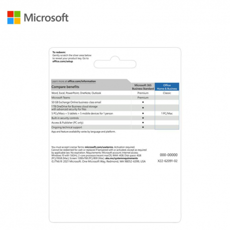Software: Microsoft Office 2021 Home & Business (ESD Version) - 1User ( Outlook / Word / Excel / PowerPoint) : NB Plaza