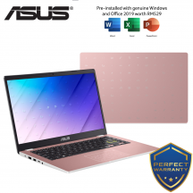Asus E410M-ABV1228TS 14'' FHD Laptop Dreamy White ( Celeron N4020, 4GB, 256GB SSD, Intel, W10, HS )
