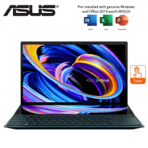 Asus ZenBook Duo 14 UX482E-GHY348TS 14'' FHD Touch Laptop Celestial Blue ( i5-1135G7, 16GB, 512GB SSD, MX450 2GB, W10, HS )