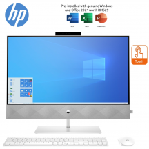HP Pavilion 24-k1003D 23.8" FHD Touch All-In-One Desktop PC White ( i7-11700T, 8GB, 512GB SSD, MX350 4GB, W11, HS )
