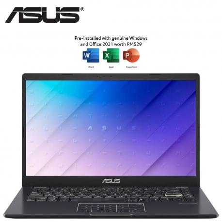 Asus E410M-ABV1252WS 14'' Laptop Peacock Blue ( Celeron N4020, 4GB, 256GB SSD, Intel, W11, HS )