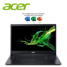 Acer Aspire 3 A315-57G-51TS 15.6" FHD Laptop Charcoal Black ( i5-1035G1, 8GB, 512GB SSD, MX330 2GB, W11, HS )
