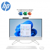 HP 24-cb0026d 23.8'' FHD All-In-One Desktop PC Snow White ( Ryzen 5 5500U, 8GB, 512GB SSD, ATI, W11, HS )
