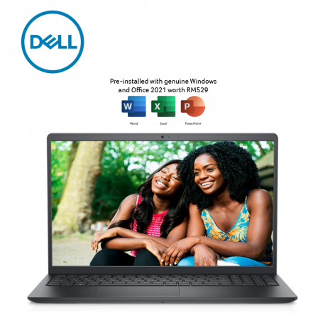 Dell Inspiron 15 3525 R585SG-W11 15.6" FHD Laptop Carbon Black ( Ryzen 5 5625U, 8GB, 512GB SSD, ATI, W11, HS )