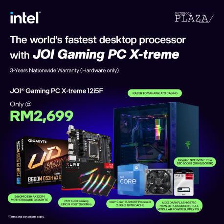 [JOI Gaming PC X-treme] Intel Core I5 12400F DIY Gaming Desktop PC - Set 1