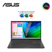 Asus VivoBook 15 OLED K513E-AL13093WS 15.6" FHD Laptop Indie Black ( i5-1135G7, 8GB, 512GB SSD, Intel, W11, HS )