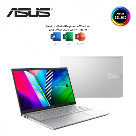 Asus Vivobook Pro OLED 15 K3500P-AL1292WS 15.6'' FHD Laptop Silver ( i5-11300H, 8GB, 512GB SSD, Intel, W11, HS )