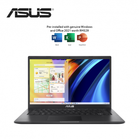 Asus VivoBook 14 A1400E-AEB1595WS 14'' FHD Laptop Indie Black ( i5-1135G7, 8GB, 512GB SSD, Intel, W11, HS )