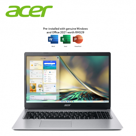 Acer Aspire 3 A315-43-R6K9 15.6'' FHD Laptop Charcoal Black ( Ryzen 7 5700U, 16GB, 512GB SSD, ATI, W11, HS )