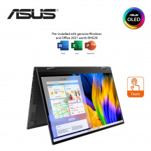 Asus ZenBook 14 Flip OLED UN5401Q-AKN170WS 14'' 2.8K Touch 2-in-1 Laptop Black ( Ryzen 7 5800H, 16GB, 512GB SSD, ATI, W11, HS )
