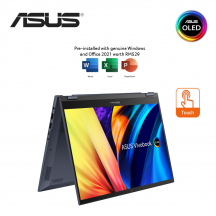 Asus S 14 Flip OLED TP3402Z-AKN109WS 14'' 2.8K Touch 2-in-1 Laptop Blue ( i5-12500H, 8GB, 512GB SSD, Intel, W11, HS )