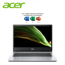 Acer Aspire 3 A314-35-C5RZ 14'' FHD Laptop Pure Silver ( Celeron N4500, 4GB, 256GB SSD, Intel, W11 )
