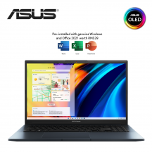 Asus VivoBook Pro 15 OLED M6500Q-CMA096WS 15.6" 2.8K Laptop Blue ( Ryzen 7 5800H, 16GB, 512GB SSD, RTX3050 4GB, W11, HS )