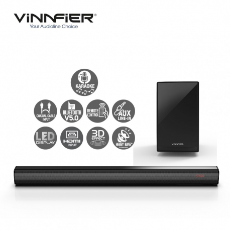 Vinnfier Hyperbar 303M Multi Function Bluetooth Soundbar Black