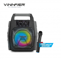 Vinnfier Neo Air 5 Multi Function Bluetooth Alarm Clock Portable Speaker Black