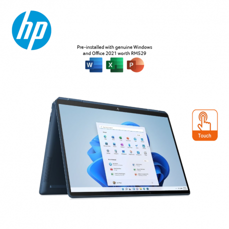 HP Spectre x360 14-ef0000TU 13.5" 3K2K OLED Touch 2-in-1 Laptop Blue ( i7-1255U, 16GB, 1TB SSD, Intel, W11, HS )