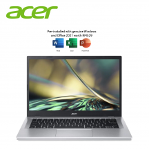 Acer Aspire 3 A314-36M-34XH 14'' FHD Laptop Pure Silver ( i3-N305, 8GB, 512GB SSD, Intel, W11, HS )