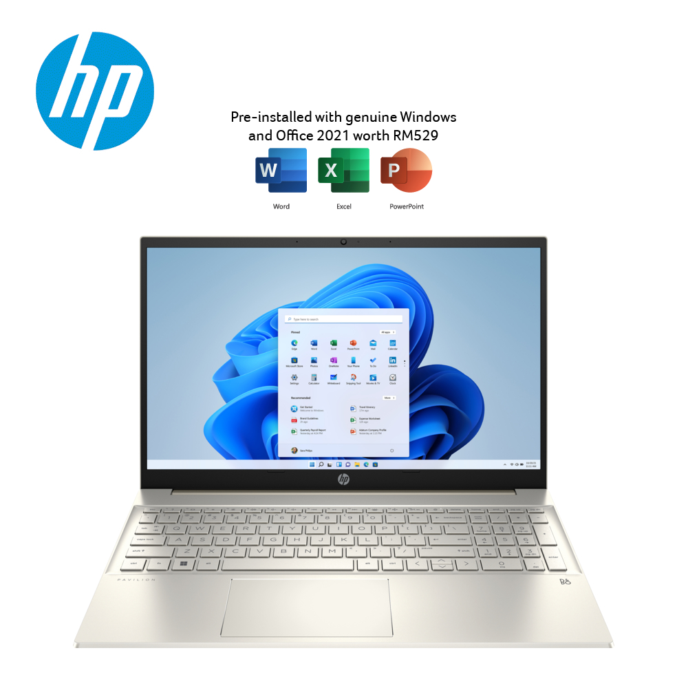 HP Pavilion 15-eh3019AU 15.6 FHD Laptop Warm gold ( Ryzen 5 7530U, 16GB,  512GB, ATI, W11, HS ) : NB Plaza