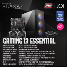 JOI PBM ESSENTIAL I3 RTX3060 GAMING PC ( i3-12100F, 16GB, 512GBB, RTX3060 12GB, W11P )