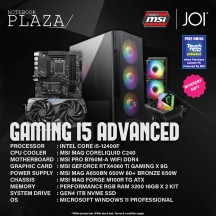 JOI PBM ADVANCE I5 RTX4060TI GAMING PC ( i5-12400F, 32GB, 1TB, RTX4060TI 16GB, W11P )