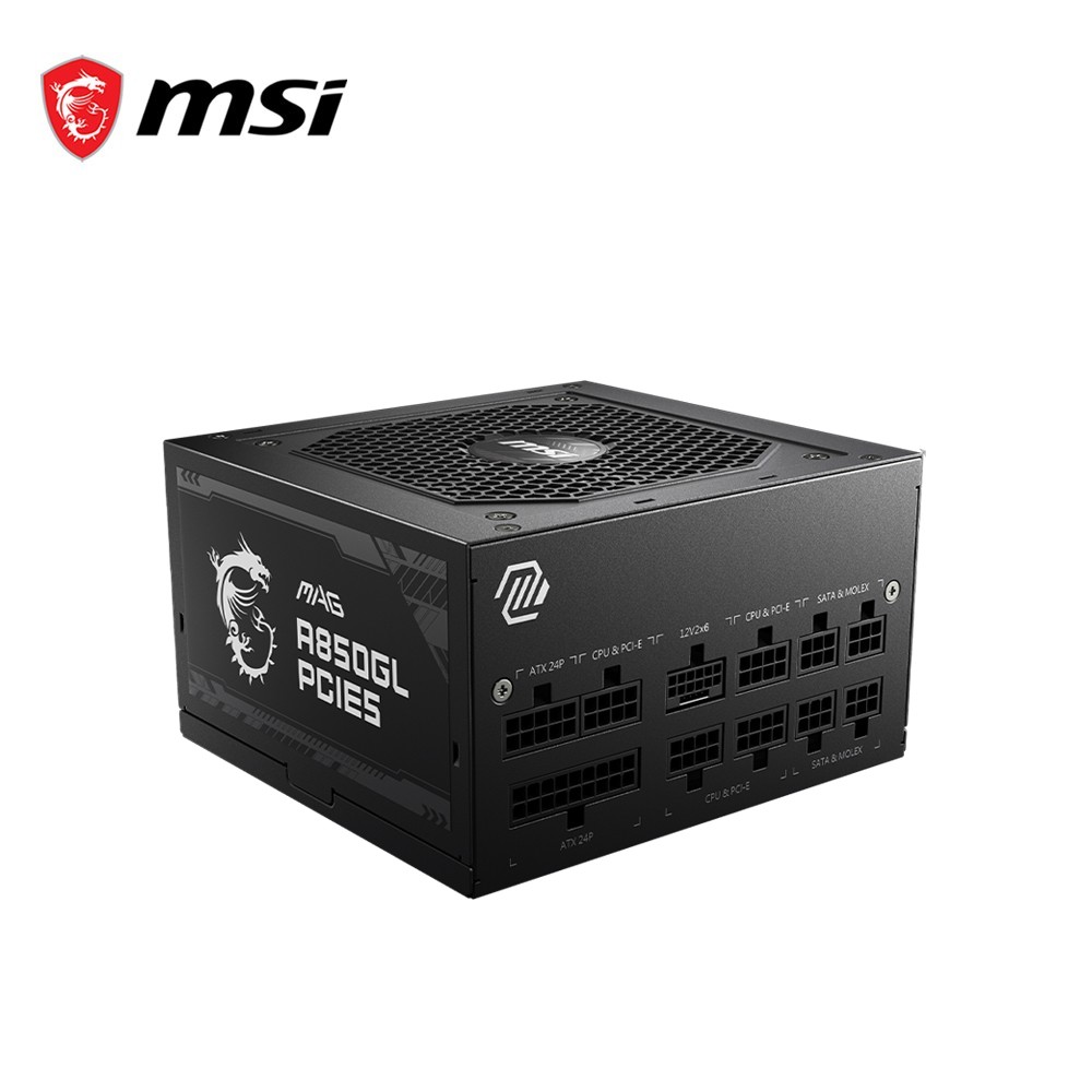 MSI MAG A850GL PCIE5 850Watts 80+ GOLD Full Modular PSU