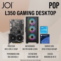 JOI POP L350 GAMING PC ( i3-12100F, 16GB, 500GB, GTX1650 4GB, W11P )