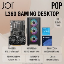 JOI POP L360 GAMING PC ( i3-12100F, 16GB, 500GB, RTX4060 12GB, W11P )