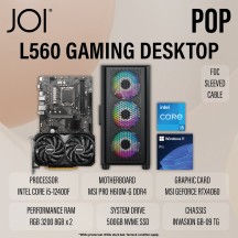 JOI POP L560 GAMING PC ( i5-12400F, 16GB, 500GB, RTX4060 12GB, W11P )