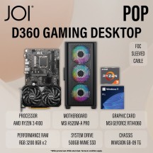JOI POP D360 GAMING PC ( RYZEN 3 4100, 8GB, 500GB, RTX4060 8GB, W11P )
