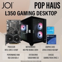 JOI POP HAUS L350 GAMING PC ( i3-12100F, 8GB, 500GB, GTX1650 4GB, W11P )