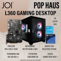 JOI POP HAUS L360 GAMING PC ( i3-12100F, 16GB, 500GB, RTX4060 8GB, W11P )