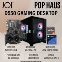 JOI POP HAUS D550 GAMING PC ( RYZEN 5 5500, 8GB, 500GB, GTX1650 4GB, W11P )