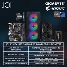 JOI WITH GIGABYTE D550 GAMING PC ( RYZEN 5 5500, 16GB, 256GB, GTX1650 4GB, W11P )