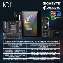 JOI WITH GIGABYTE D7760T GAMING PC ( RYZEN 7 7700, 16GB, 1TB, RTX4060TI 8GB, W11P )