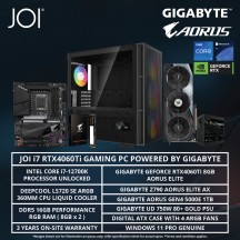 JOI WITH GIGABYTE L760TI GAMING PC ( CORE i7-12700K, 16GB, 1TB, RTX4060TI 8GB, W11P )