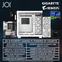 JOI WITH GIGABYTE L970TI WHITE GAMING PC ( CORE i9-13900K, 32GB, 1TB, RTX4070TI 12GB, W11P )