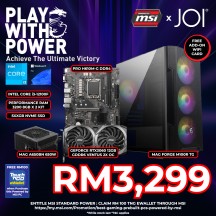 JOI GAMING PC POWERED BY MSI ( CORE i3-12100F, 16GB, 5XXGB, RTX3060 12GB, W11P )