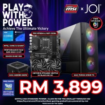 JOI GAMING PC POWERED BY MSI ( CORE i5-12400F, 16GB, 5XXGB, RTX4060 8GB, W11P )