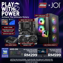 JOI GAMING PC POWERED BY MSI ( RYZEN 7 5700X, 16GB, 1TB, RTX4060TI 16GB, W11P )