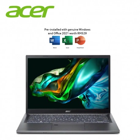 Acer Aspire 5 A514-56M-53LS 14'' WQHD Laptop Steel Grey ( i5-13500H, 16GB, 512GB SSD, Intel, W11, HS )