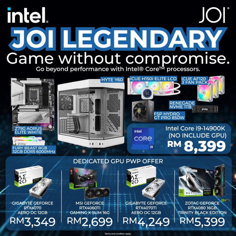 JOI LEGENDARY INTEL 14TH GEN PC ( CORE I9-14900K, 32GB, 1TB ) : NB Plaza