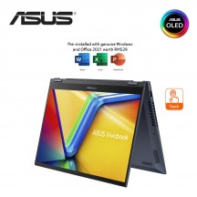 Asus Vivobook S 14 Flip OLED TN3402Q-AKN115WS 14'' 2.8K Touch 2-in-1 Laptop Blue ( Ryzen 7 5800H, 16GB, 1TB SSD, ATI, W11, HS )